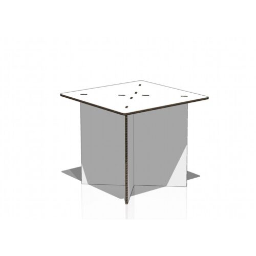 Tavolo quadrato maxi in cartone per arredi dimostrativi