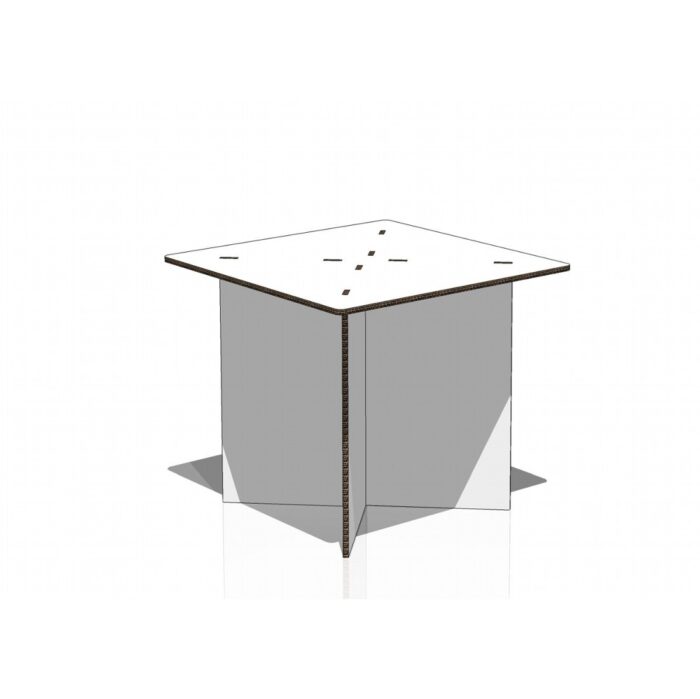 Tavolo quadrato maxi in cartone per arredi dimostrativi