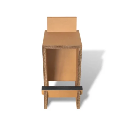 seduta in cartone ecologico