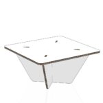 tavolino quadrato per home staging