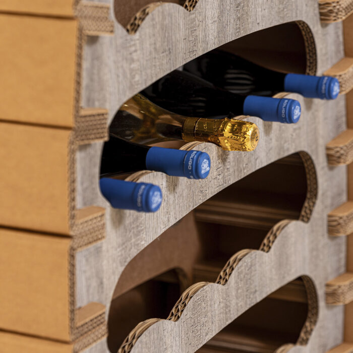 mobile portabottiglie in cartone