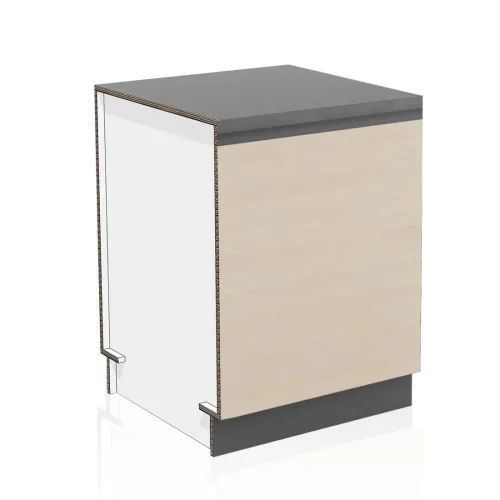 base in cartone per cucina dimostrativa