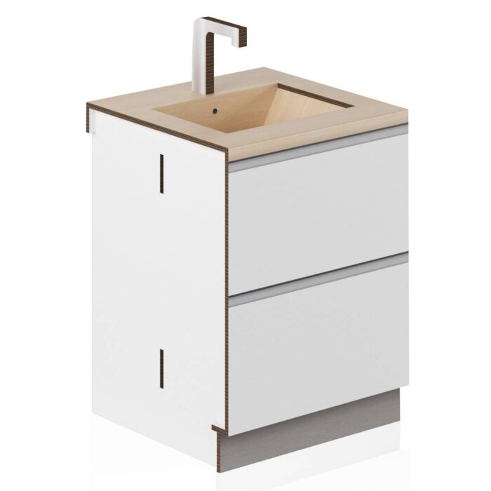 base lavandino in cartone