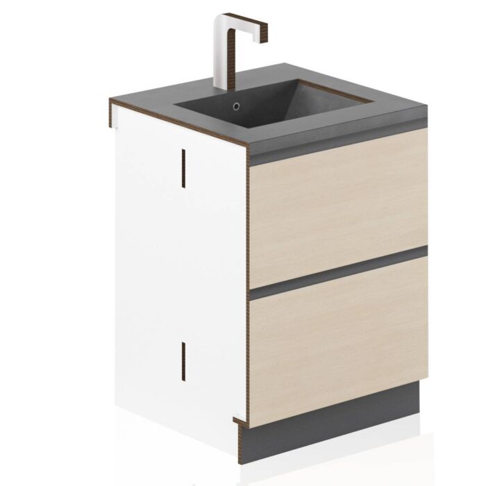 Waschbeckensockel aus Pappe Waschbeckensockel aus Pappe