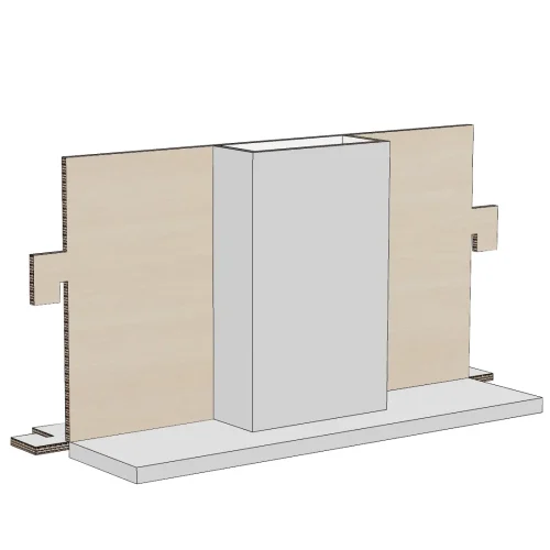 modulo per cucina dimostrativa in cartone