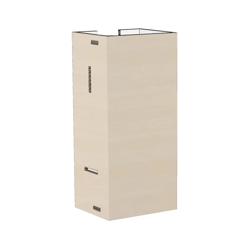 cardboard wall unit for demonstration kitchen