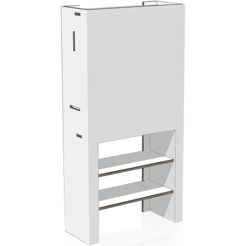 modulo reggipensile con ripiani in cartone