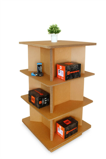 Quadratisches Boden-Pappdisplay