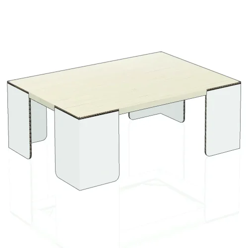 Tavolino in cartone 70 cm stampato per home staging