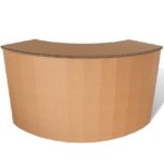Modular curved cardboard reception desk Losa E 90