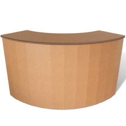 Modular curved cardboard reception desk Losa E 90