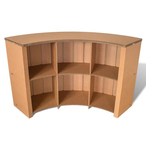 bancone curvo in cartone