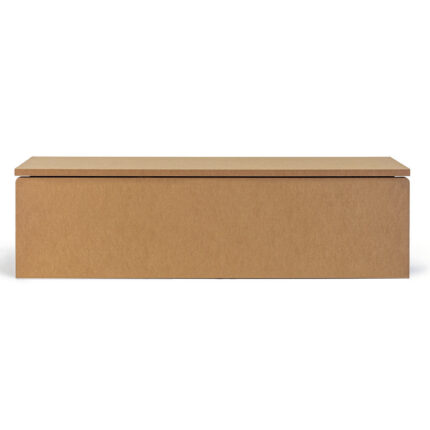 Banc en carton avec compartiment de rangement