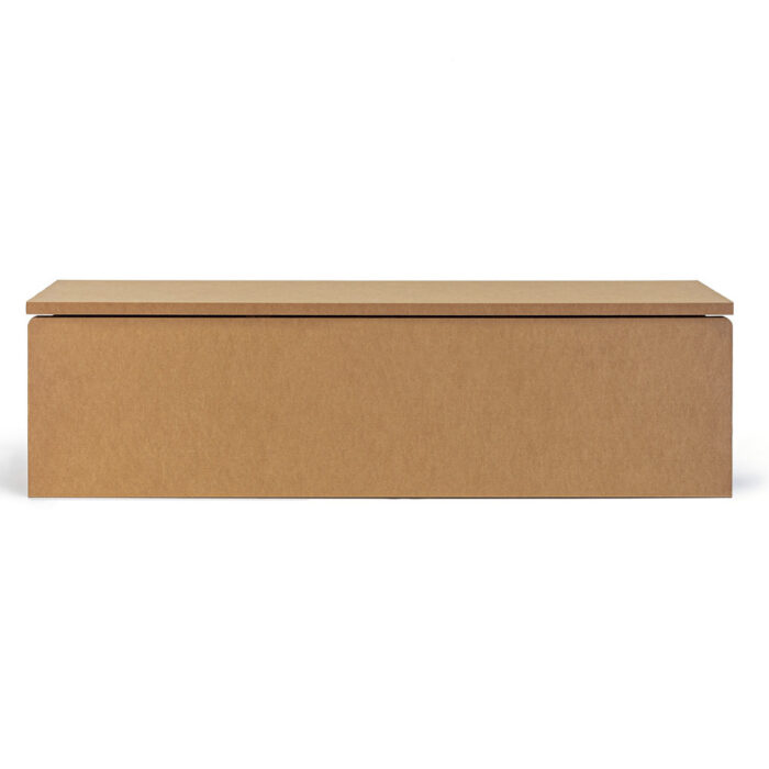 panca in cartone con vano contenitore