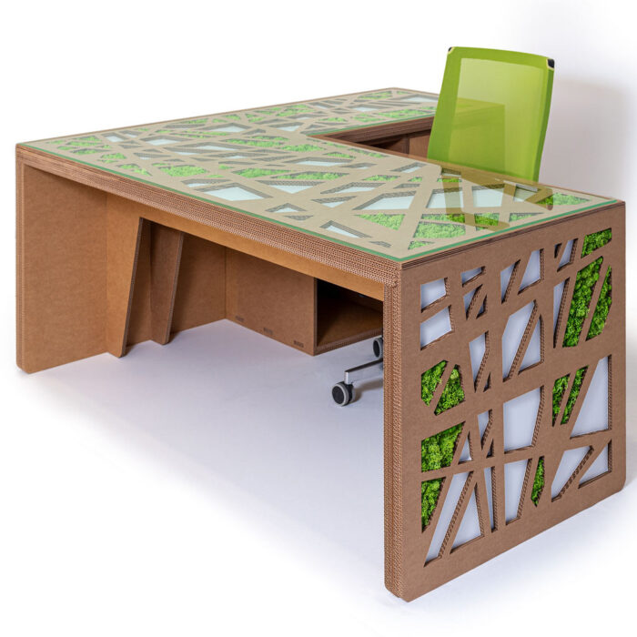 Scrivania angolare in cartone 'Lavina A180' Scrivania angolare in cartone 'Lavina A180'