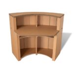 Comptoir en carton incurvé avec compartiments 'Losa EP'