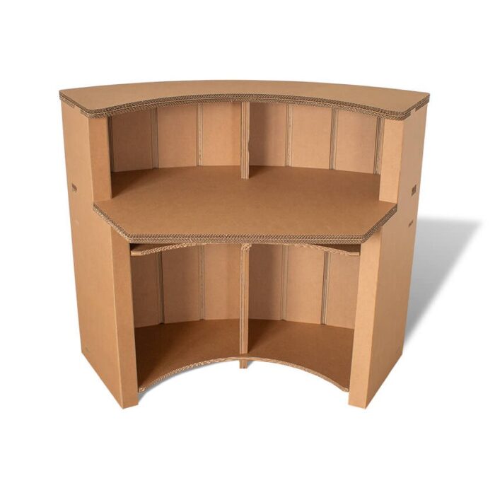 Comptoir en carton incurvé avec compartiments 'Losa EP'